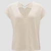 OPUS Shirt SIRUKUS Boxy Fit  Feinstrick Optik beige S14 10288212205100