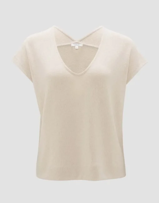 OPUS Shirt SIRUKUS Boxy Fit  Feinstrick Optik beige S14 10288212205100