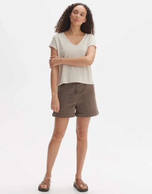 OPUS Shirt SIRUKUS Boxy Fit  Feinstrick Optik beige S14 10288212205100