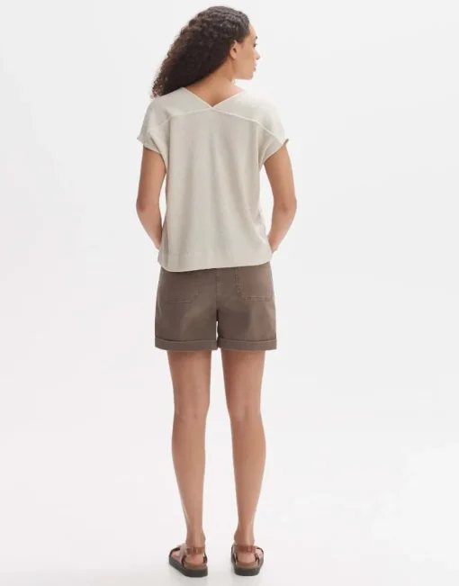 OPUS Shirt SIRUKUS Boxy Fit  Feinstrick Optik beige S14 10288212205100