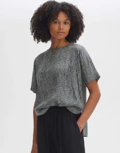 OPUS Shirtbluse FASPA DESERT Loose ECOVERO™ Viskose grün S14 10053012275100