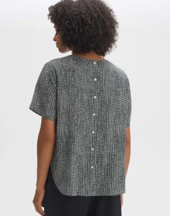 OPUS Shirtbluse FASPA DESERT Loose ECOVERO™ Viskose grün S14 10053012275100