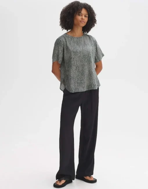 OPUS Shirtbluse FASPA DESERT Loose ECOVERO™ Viskose grün S14 10053012275100