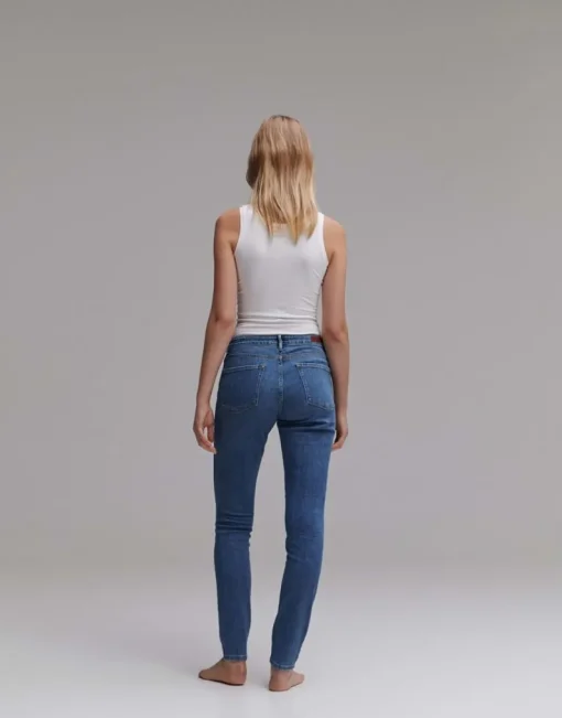 OPUS Skinny Jeans Elma ocean blue schmales Bein 5- Pocket- Design blau S13 2162011083100