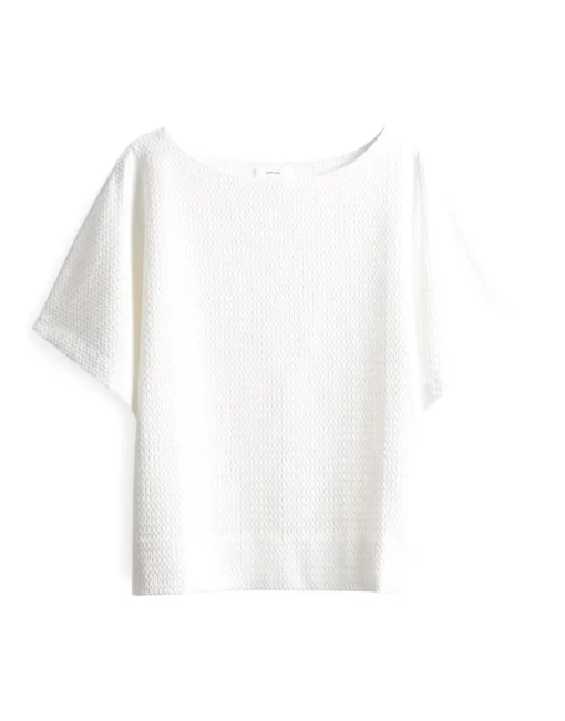 OPUS Strukturiertes Shirt SUPPI Batwing  FIT grün / weiss S15 10386613109100