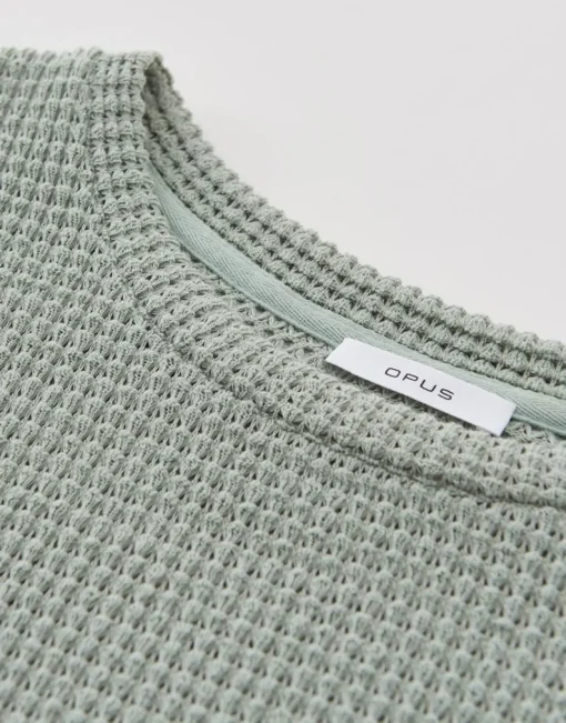 OPUS Strukturiertes Sweatshirt GIZAPI Regular aus BCI Cotton Mix S24 10298612561100