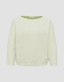 OPUS Sweater Gellig grün S23 10237311900100