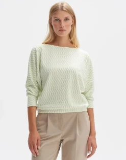 OPUS Sweater Gellig grün S23 10237311900100