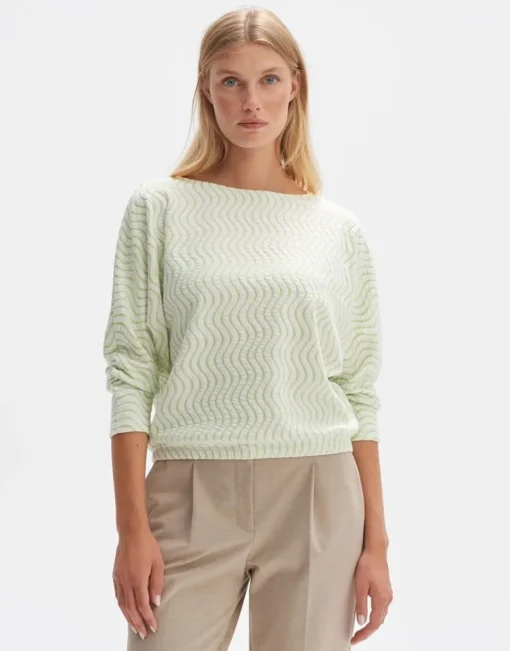 OPUS Sweater Gellig grün S23 10237311900100