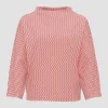 OPUS Sweater Gillu Retro Muster Fledermausärmel rot S14 10247111978227