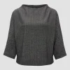 OPUS Sweater GISHA  Fledermausärmel schwarz S24 10318412490100