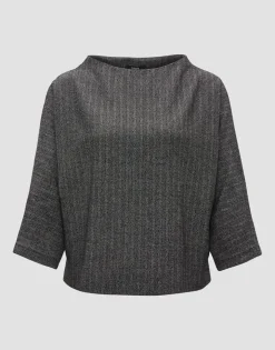 OPUS Sweater GISHA  Fledermausärmel schwarz S24 10318412490100