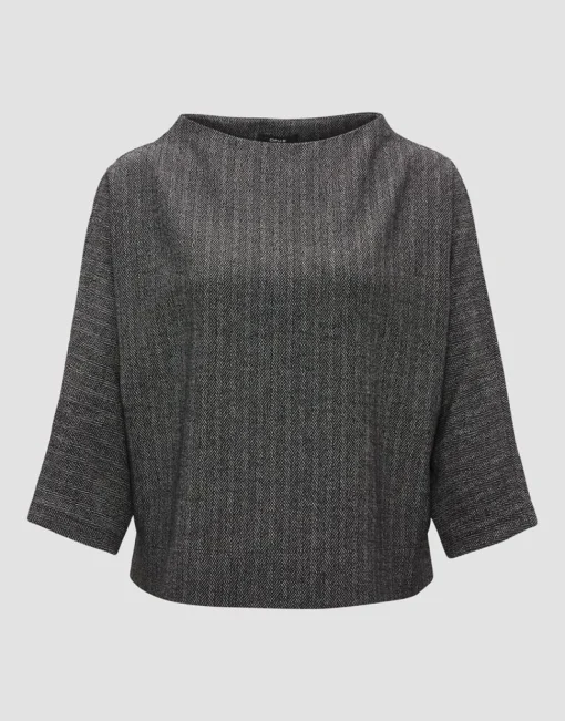 OPUS Sweater GISHA  Fledermausärmel schwarz S24 10318412490100