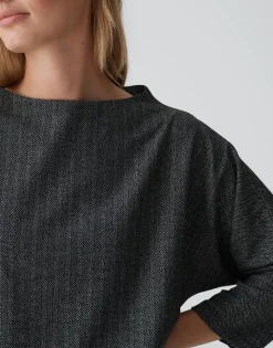 OPUS Sweater GISHA  Fledermausärmel schwarz S24 10318412490100