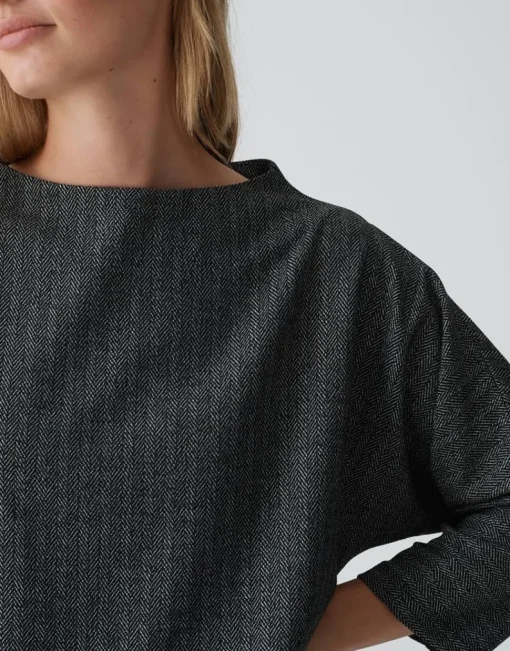 OPUS Sweater GISHA  Fledermausärmel schwarz S24 10318412490100