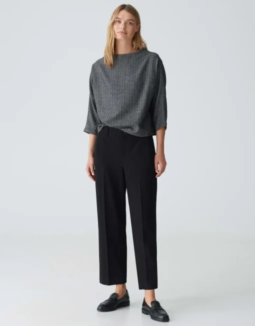 OPUS Sweater GISHA  Fledermausärmel schwarz S24 10318412490100