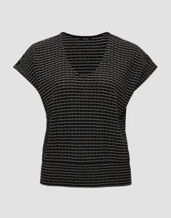 OPUS V-Shirt SIMURALI Regular in Strick Optik S24 10194811542100