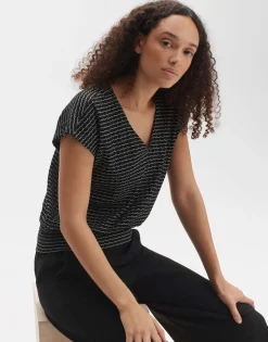 OPUS V-Shirt SIMURALI Regular in Strick Optik S24 10194811542100