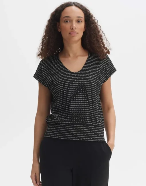 OPUS V-Shirt SIMURALI Regular in Strick Optik S24 10194811542100