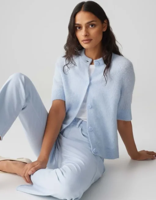 OPUS weicher Cardigan DORIANA blau S15 10384412559315