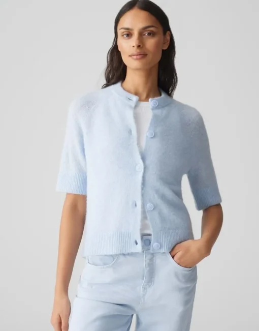 OPUS weicher Cardigan DORIANA blau S15 10384412559315