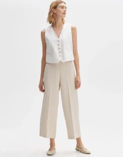 OPUS Weste WALIKA Slim Leinen Mix weiß S14 10271511308254