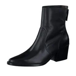 Paul Green Damen Stiefelette Leder Reißverschluss SCHWARZ SUPER SOFT 8075-006