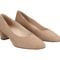 Paul Green Pumps Samtziege Blockabsatz beige 3449