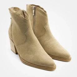 Paul Green Stiefelette Western- Boots Country- Style Ziernähte beige S23 8110-024