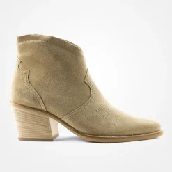 Paul Green Stiefelette Western- Boots Country- Style Ziernähte beige S23 8110-024