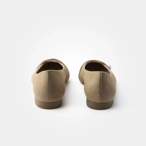 Paul Green Super Soft Ballerina Rauleder Perlenapplikation beige S14 1066-035