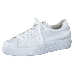 Paul Green Super Soft Pauls Sneaker Leder goldfarbener - Logodruck weiß S14 5241-005