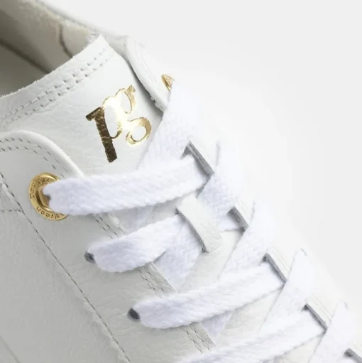 Paul Green Super Soft Pauls Sneaker Leder goldfarbener - Logodruck weiß S14 5241-005
