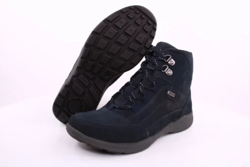 PETER ERIKSON Damen Boot Leder Schnürung und Reißverschluss DENIM Warmfutter FLEXI-16 TEX