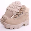 PETER ERIKSON Damen Boot Softrand Schnürung und Reißverschluss BEIGE Warmfutter 6587-24-C25001