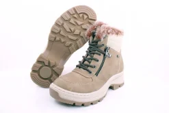 PETER ERIKSON Damen Boot Super-Softrand Schnürung und Reißverschluss in CAMEL mit Warmfutter 3315-Y24001 TEX