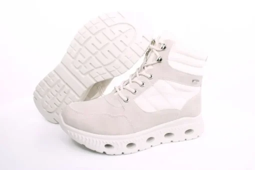 PETER ERIKSON Damen Boot Softrand Schnürung und Reißverschluss BEIGE Warmfutter TEX 26106-Y25005