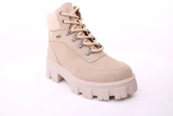 PETER ERIKSON Damen Boot Softrand Schnürung und Reißverschluss BEIGE Warmfutter 6587-24-C25001