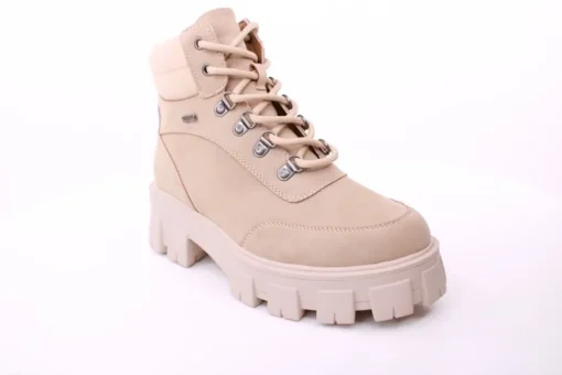 PETER ERIKSON Damen Boot Softrand Schnürung und Reißverschluss BEIGE Warmfutter 6587-24-C25001