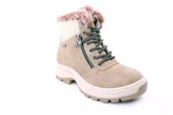 PETER ERIKSON Damen Boot Super-Softrand Schnürung und Reißverschluss in CAMEL mit Warmfutter 3315-Y24001 TEX