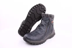 PETER ERIKSON Damen Boot mit Stickrand doppel Reißverschluss einfacher Einstieg in SCHWARZ, BLAU, ROT Warmfutter 58212-Y24001 TEX
