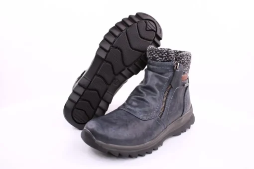 PETER ERIKSON Damen Boot mit Stickrand doppel Reißverschluss einfacher Einstieg in SCHWARZ, BLAU, ROT Warmfutter 58212-Y24001 TEX