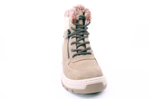PETER ERIKSON Damen Boot Super-Softrand Schnürung und Reißverschluss in CAMEL mit Warmfutter 3315-Y24001 TEX