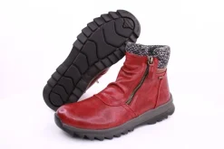 PETER ERIKSON Damen Boot mit Stickrand doppel Reißverschluss einfacher Einstieg in SCHWARZ, BLAU, ROT Warmfutter 58212-Y24001 TEX