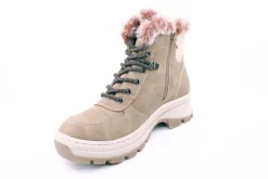 PETER ERIKSON Damen Boot Super-Softrand Schnürung und Reißverschluss in CAMEL mit Warmfutter 3315-Y24001 TEX
