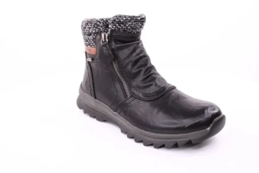 PETER ERIKSON Damen Boot mit Stickrand doppel Reißverschluss einfacher Einstieg in SCHWARZ, BLAU, ROT Warmfutter 58212-Y24001 TEX