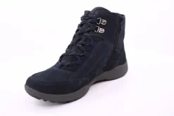 PETER ERIKSON Damen Boot Leder Schnürung und Reißverschluss DENIM Warmfutter FLEXI-16 TEX