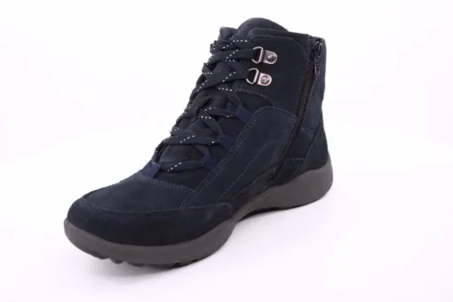 PETER ERIKSON Damen Boot Leder Schnürung und Reißverschluss DENIM Warmfutter FLEXI-16 TEX