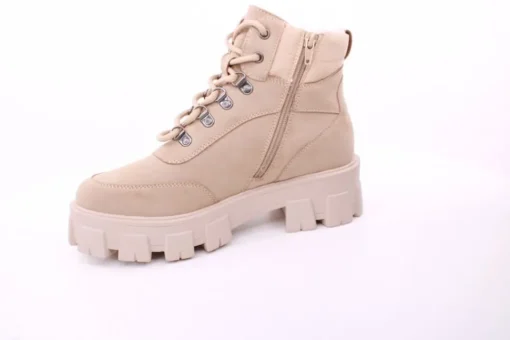 PETER ERIKSON Damen Boot Softrand Schnürung und Reißverschluss BEIGE Warmfutter 6587-24-C25001