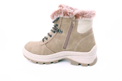 PETER ERIKSON Damen Boot Super-Softrand Schnürung und Reißverschluss in CAMEL mit Warmfutter 3315-Y24001 TEX